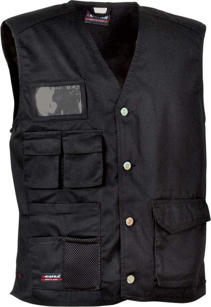 Cofra Arbeitsweste 100% Baumwolle XXL schwarz V285-0-05.Z/6