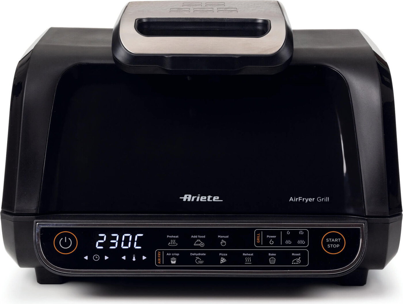 Ariete 4635/00, Teplovzdušná fritéza, 8 L, 230 °C, Samostarný, Čierna, Dotyk