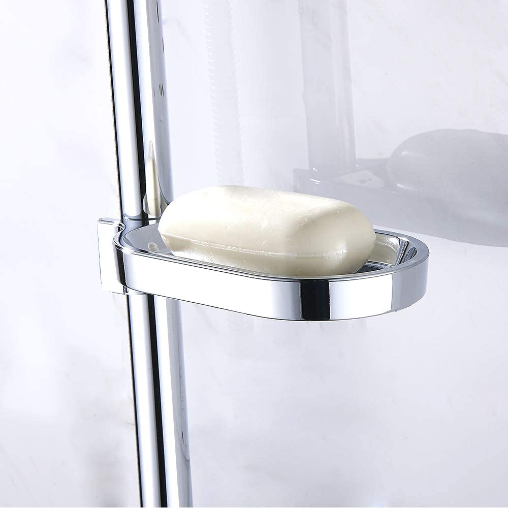 Duschstangen Seifen-Kasten Seifenhalter Seifenschale für 25mm 22mm Riserschienen 