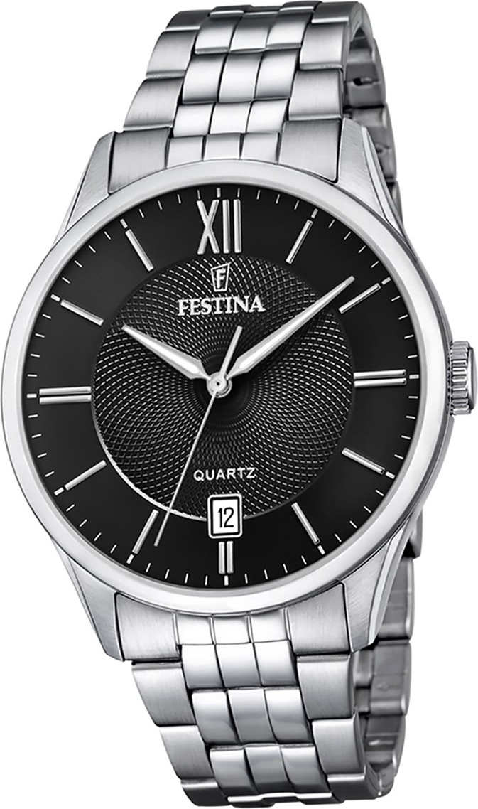 Festina pánske hodinky z nehrdzavejúcej ocele F20425/3 náramkové hodinky Silver Classic D2UF20425/3