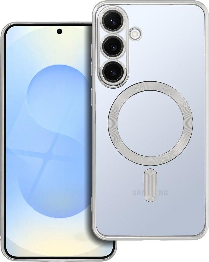 Kryt na mobilný telefón ELECTRO MAG COVER kompatibilný s MagSafe vhodný pre SAMSUNG S25 Plus strieborný