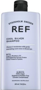 REF Cool Silver Shampoo neutralizujúci šampón pre platinovo blond a šedivé vlasy 285 ml