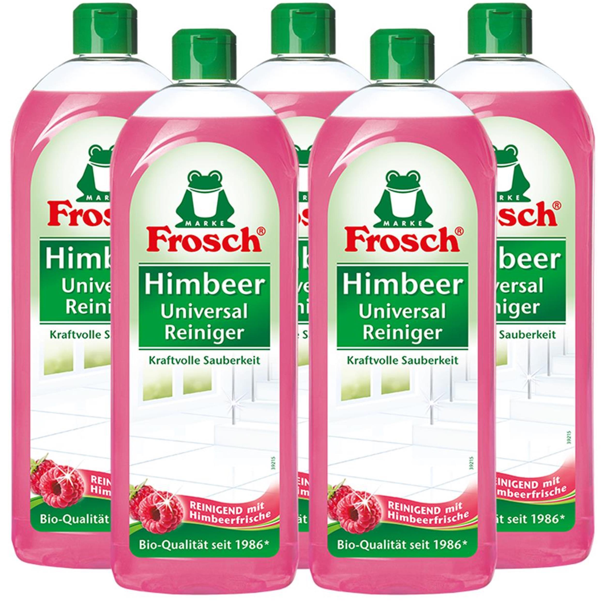 Erdal Frosch Himbeer Universal-Reiniger 750 ml - Kraftvolle Sauberkeit (5er Pack)