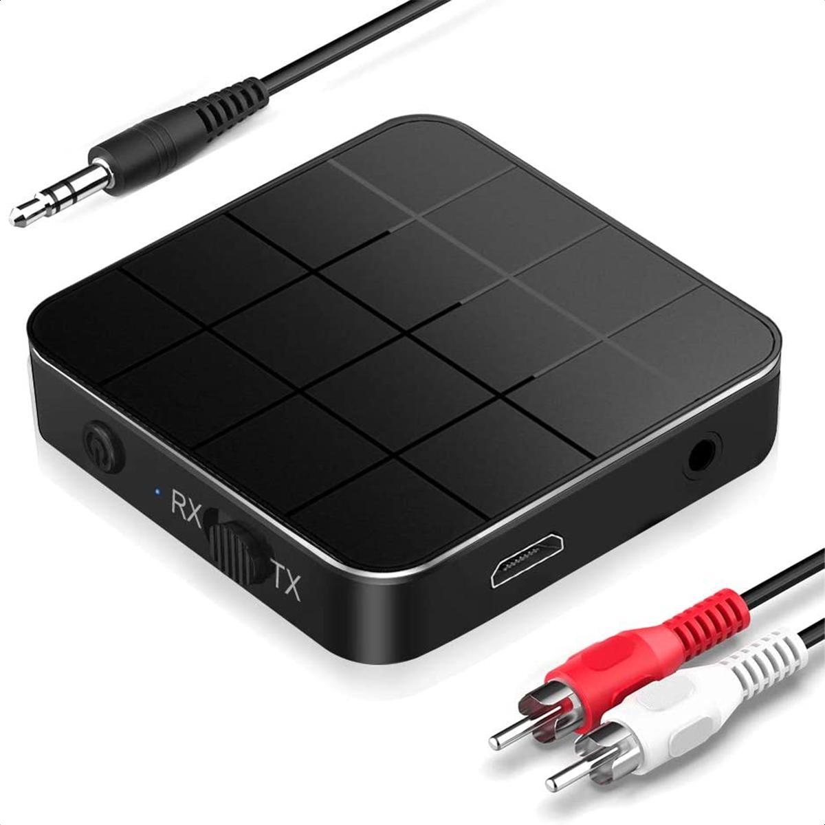 Strex Bluetooth Sender & Empfänger 2 in 1 - BT 5.0 - 3,5 MM AUX/RCA -Bluetooth Aux - Bluetooth Transmitter - Bluetooth Receiver SP173