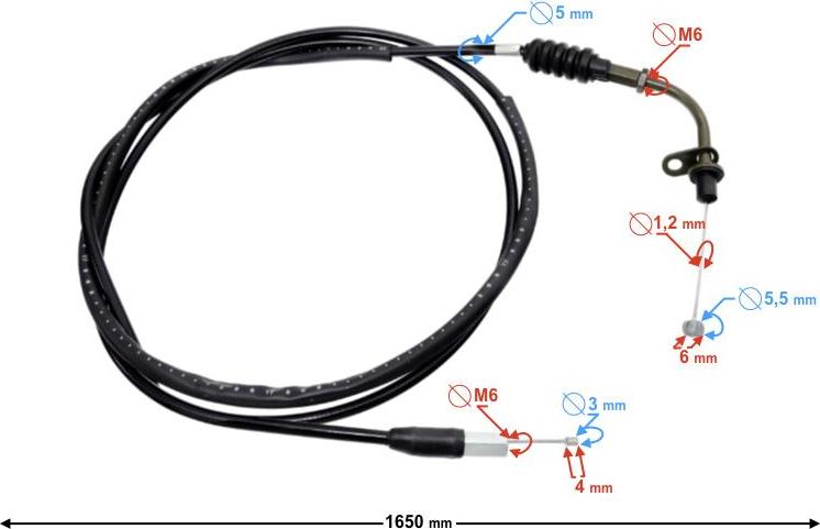 Moretti Gaszug für Firefox-Scooter