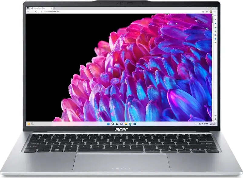Notebook Acer Swift Go14, SFG14-73-714G, Intel Core Ultra 7 155U (až 4,80 GHz, 12 MB), 14" WQ 2,2K IPS SlimBezel, 16 GB LPDDR5, 1024 GB PCIe NVMA, SSD + Intel UBTAX, Intel UBTAX 6E, QHD kamera, CR MicroSD, FPR, Win 11 Home