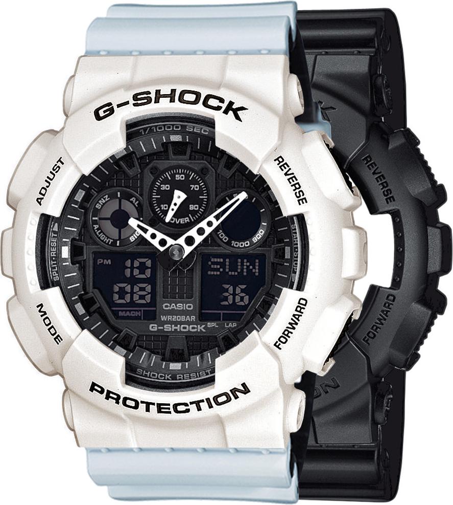 Zegarek Casio G-Shock SET GA-100-1A1ER + BEZEL 10395292 + PASEK 10527469 20BAR