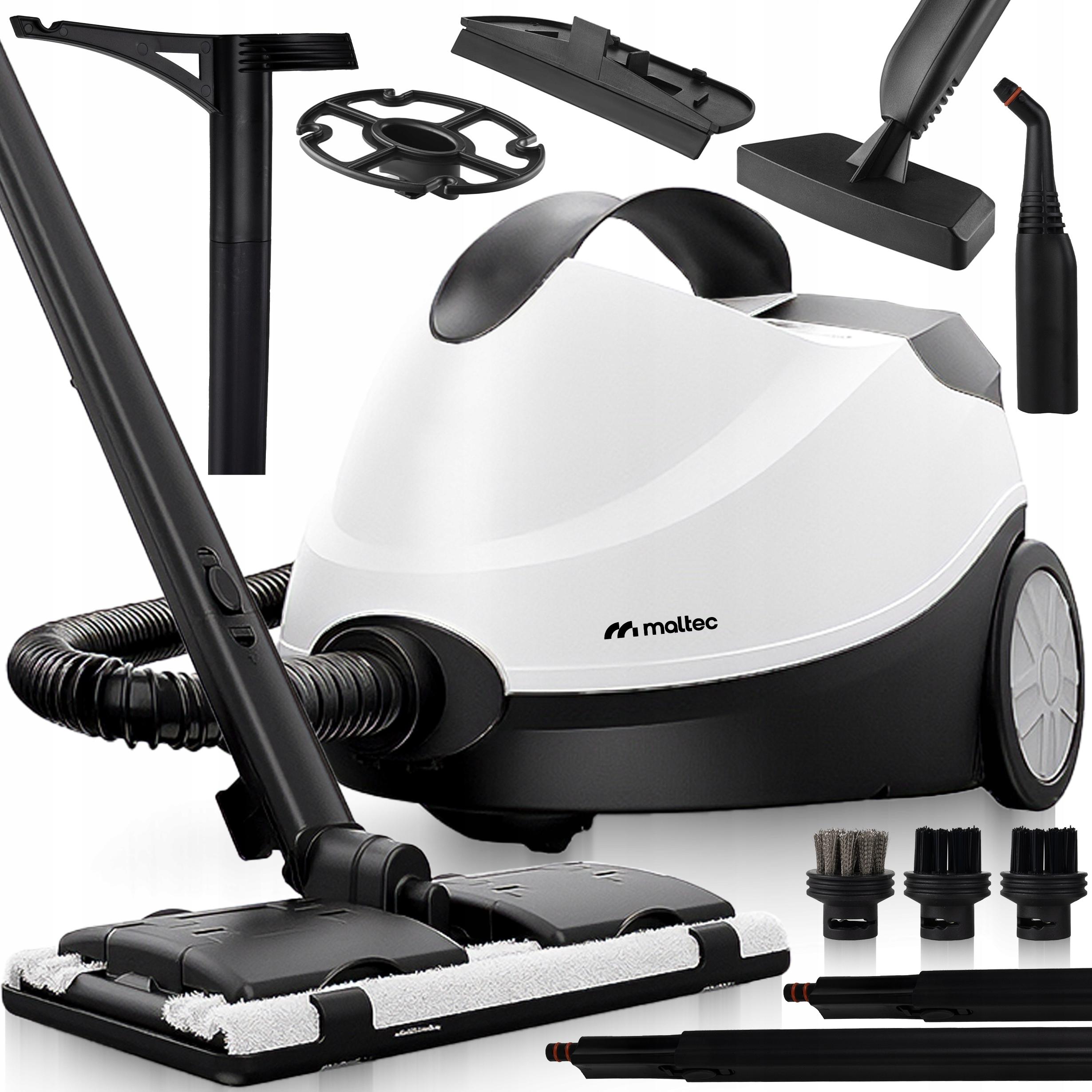 Maltec Dampfreiniger mit Mop: 2000W, 4 BAR, 1.6L, langes 6m Kabel, Zubehör BELLA-B-2551