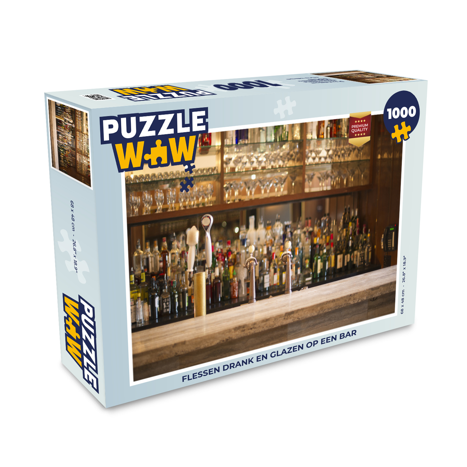 MuchoWow® Puzzle 1000 Teile Schnapsflaschen und Gläser auf einer Bar - Erwachsene - Rätsel 136|1342570