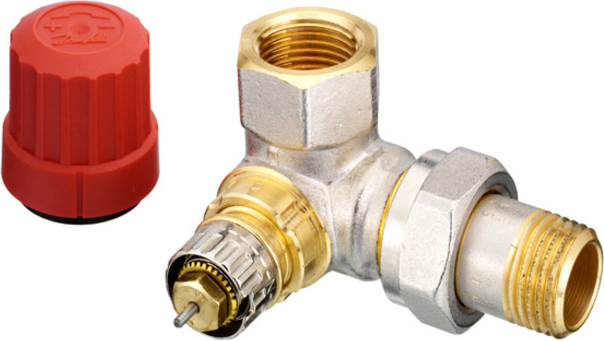 Danfoss termostatický regulačný ventil pravouhlý rohový typ RA-N 15 R 1/2 palca