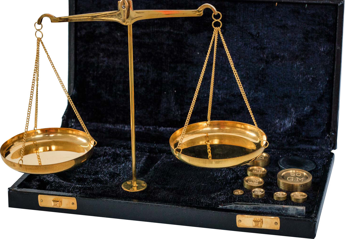 Aubaho Waage Feinwaage Goldwaage im Etui Apothekerwaage im Antik-Stil 22cm Dekoration