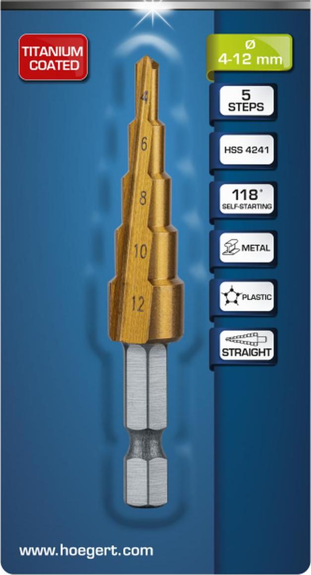 Högert Hogert Stufenbohrer 4-12Mm Ht6D321