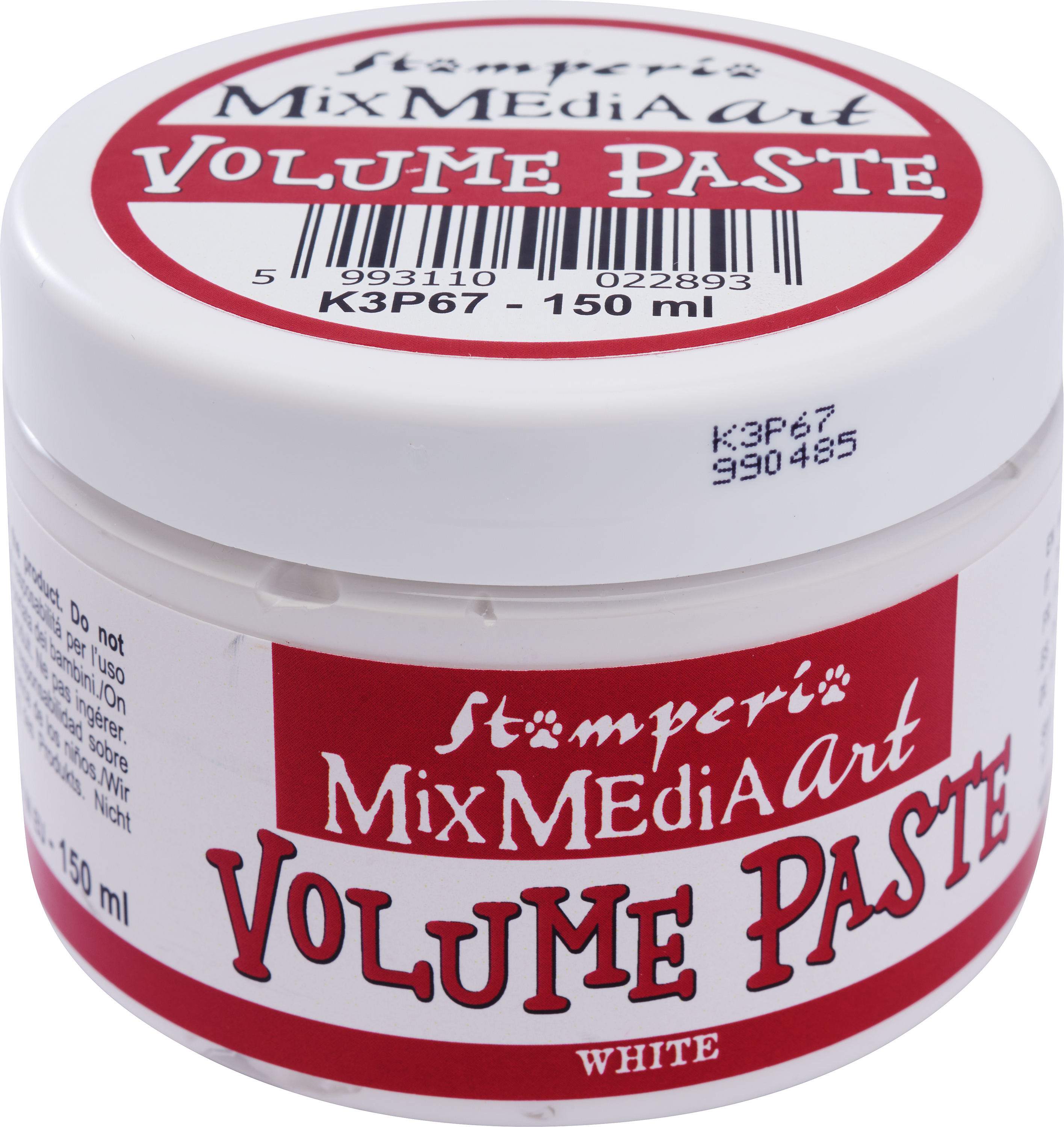 Stamperia Volume Paste 150 ml Strukturpaste Modellierpaste für kreative Projekte