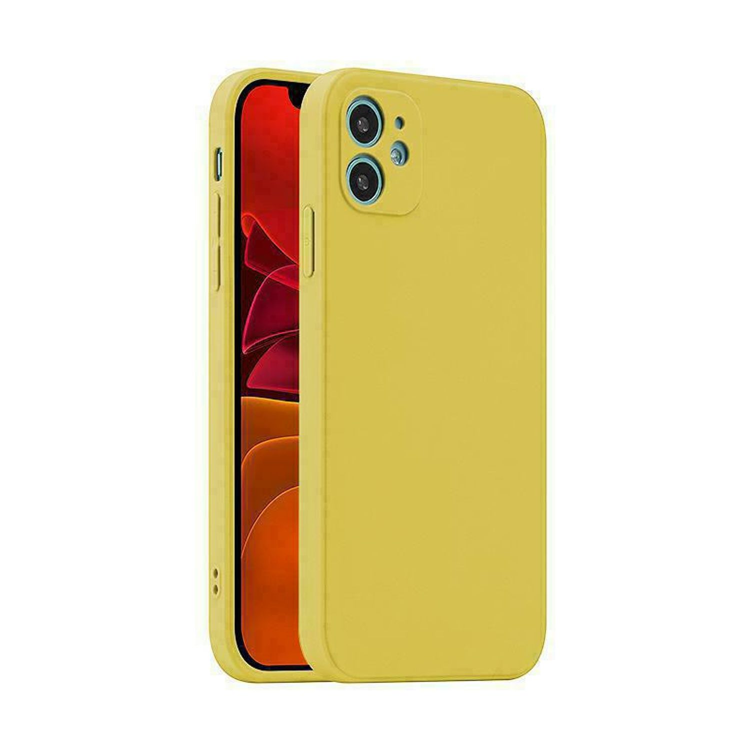 Ochranné puzdro na mobilný telefón iPhone 14 Pro Max Plus Cover Matt Silicone Thin, pre mobilný telefón:Apple iPhone 14 Pro, farba:Yellow