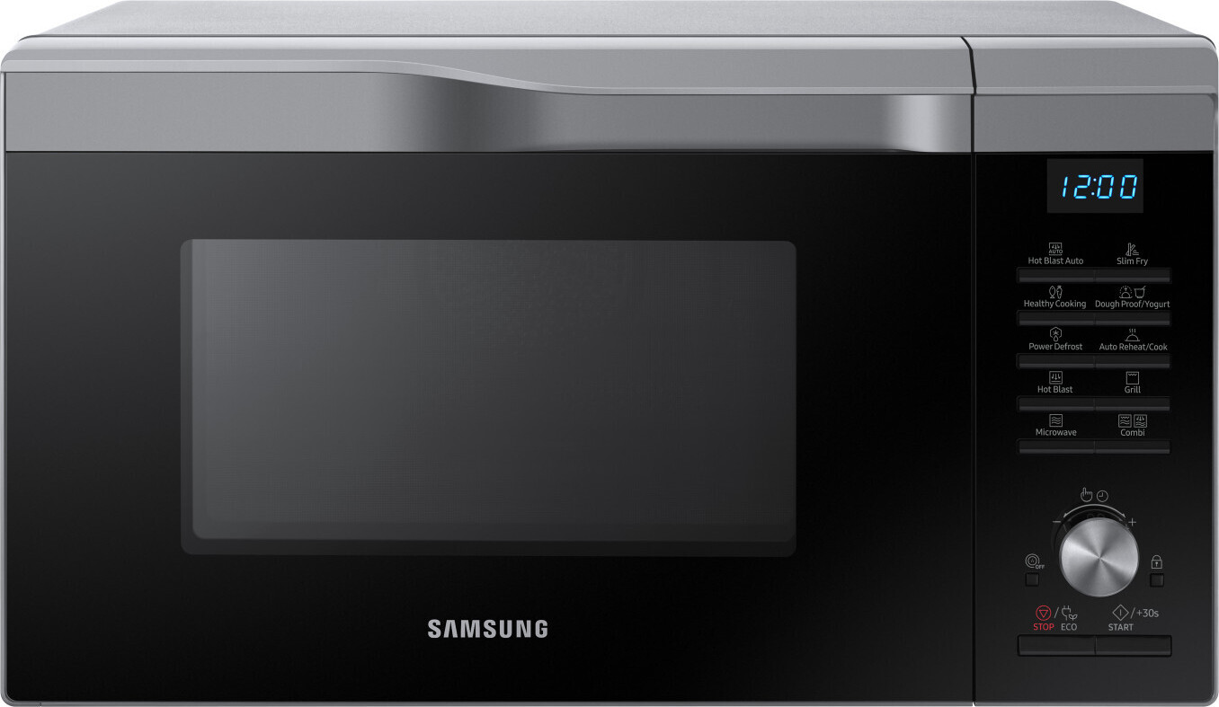 Samsung MW6000M Kombi-Mikrowelle MC2BM6035CS/EG mit Grill und Heißluft / 900 W / 28 L Garraum (Extra groß) / 517 cm Breite / HotBlast-Technology / SlimFry / Silber(229,9)