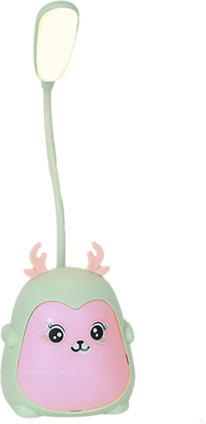 Roztomilá stolová lampa pre deti ABS 3 Gear USB dobíjateľná kreslená nočná lampa na husom krku pre spálňu na internáte