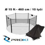 Ochranná sieť k trampolíne 460 cm - 10 tyčí Linder Exclusiv