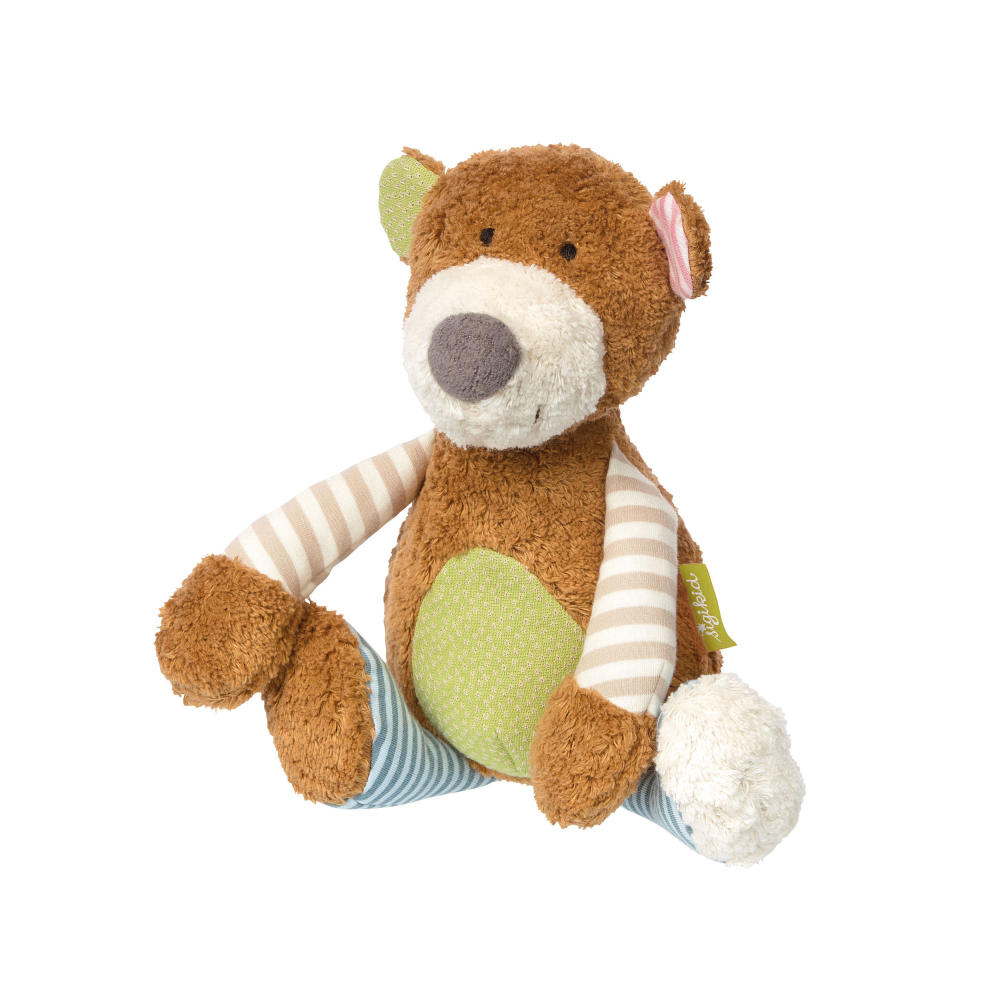 SIGIKID 38768 Kuscheltier Bär Green Mädchen und Jungen Babyspielzeug empfohlen ab Geburt mehrfarbig