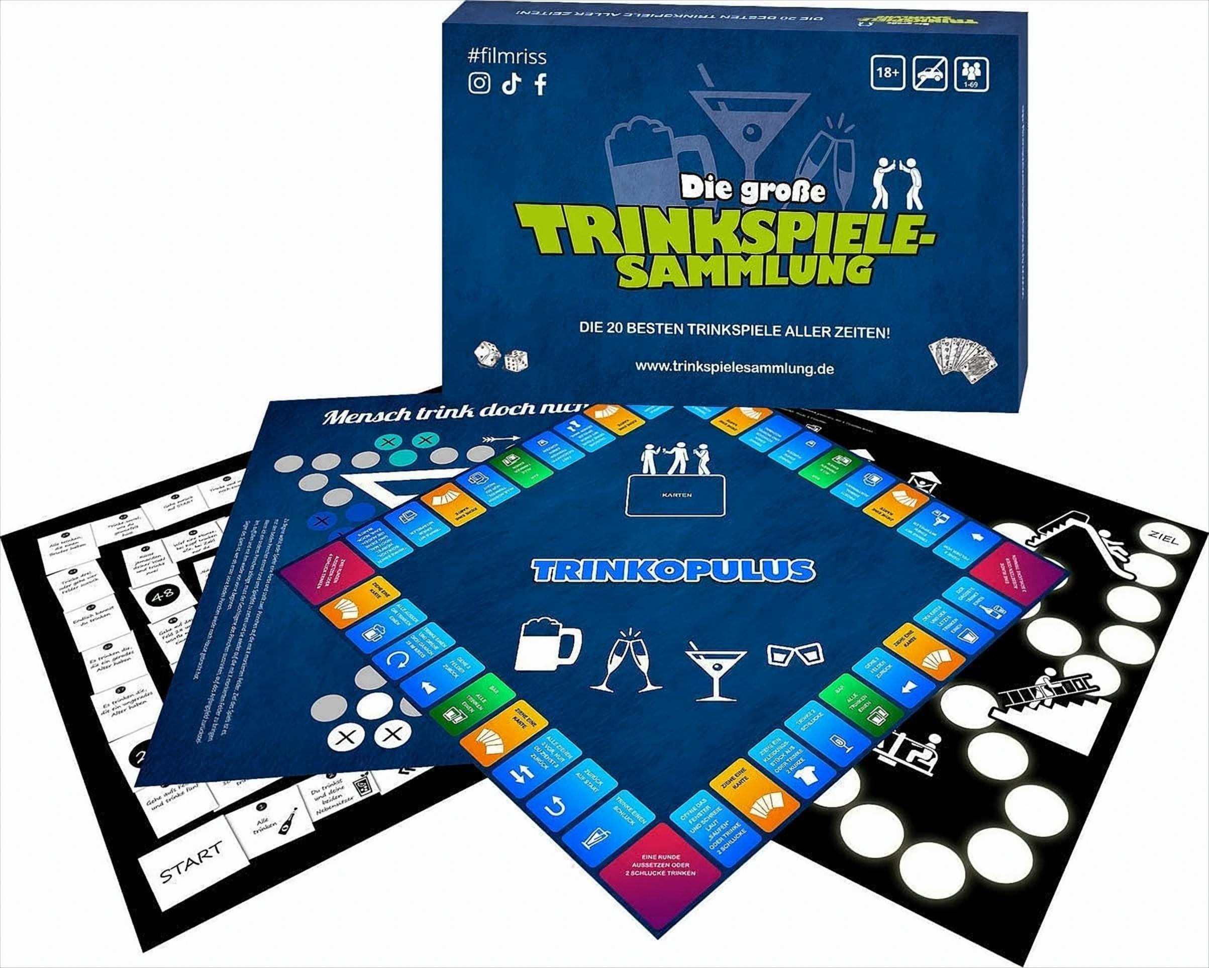 Gomazing Die große Trinkspielesammlung 20 Spiele Partyspiel Trinkspiel Brettspiel 25319