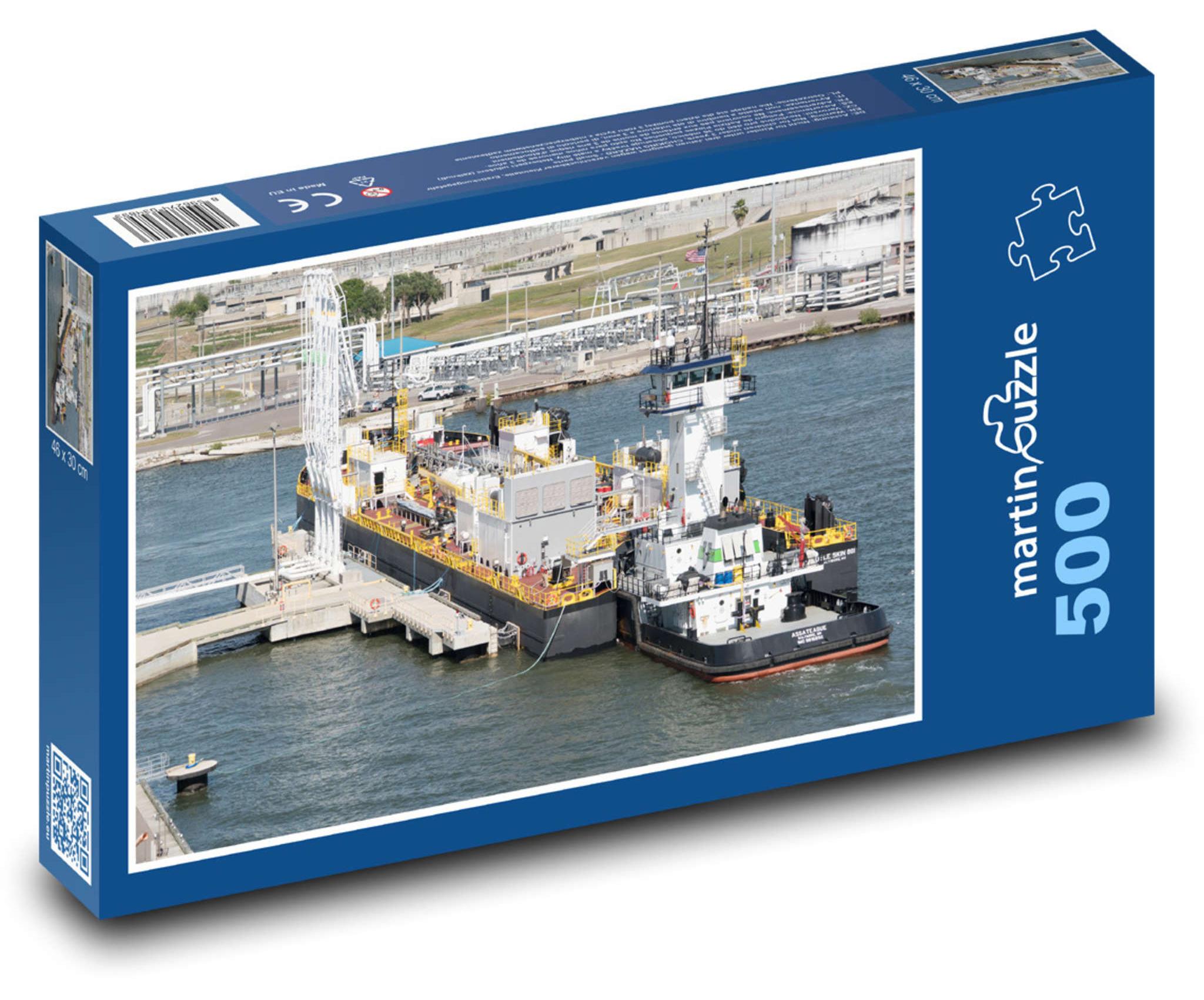 MCprint martinpuzzle - Puzzle 500 Teile - Frachtschiff im Hafen