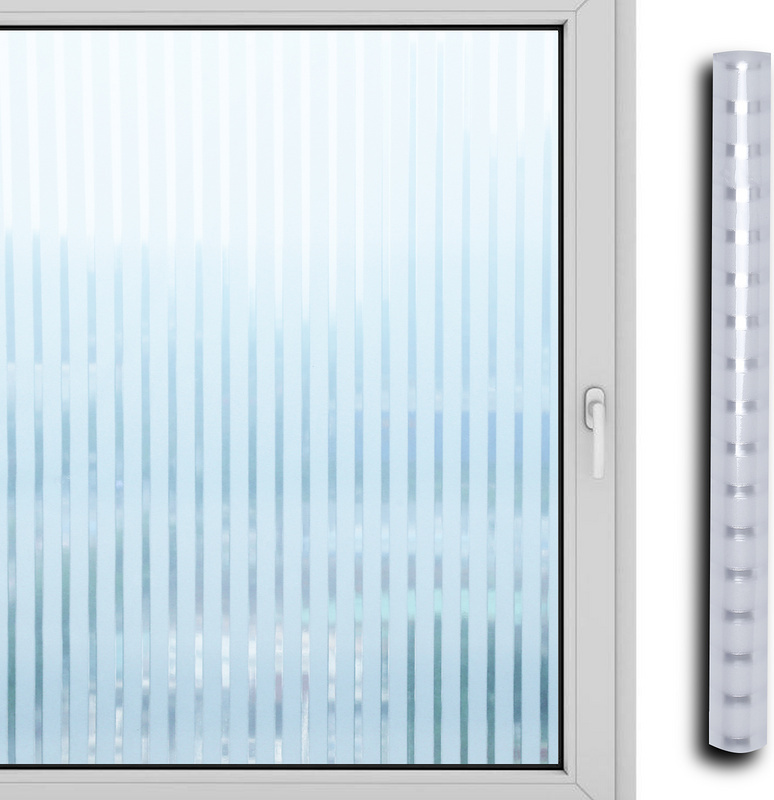 SWANEW Sichtschutzfolie 3D Fensterfolie Selbstklebend Spiegelfolie Sonnenschutzfolie Streifen 90*200cm RL-HG8055-1-UA