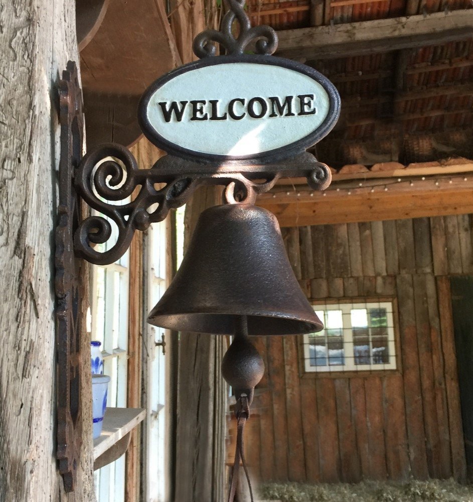 Antikas Schicke Nostalgie Glocke - Vintage Haustürglocke - Antik Türglocke Welcome