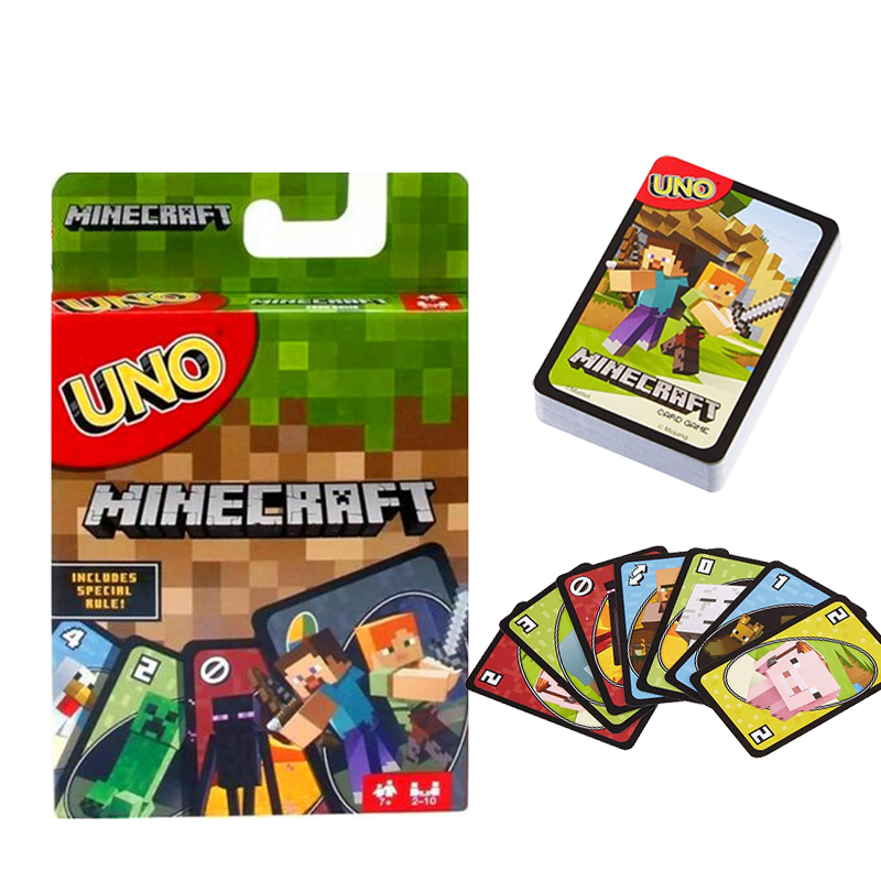 UNO Minecraft Card Game Mattel Uno Minecraft New 