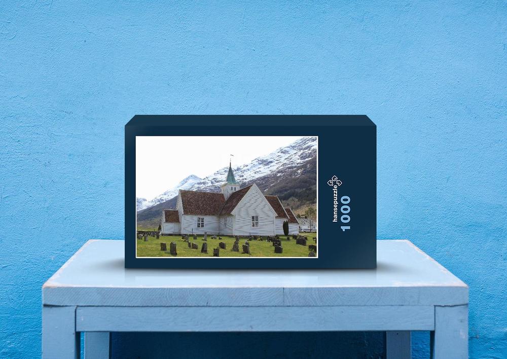 hansepuzzle 74845 - Stabkirche Puzzle, 1000 Teile, Religion, 60,0 x 46,0cm mit hochwertiger Aufbewahrung, Kartonbox und wiederverschließbarem Beutel 64845