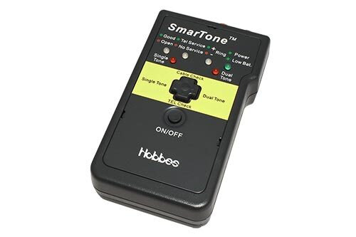 HOBBES SMARTone, Verdrilltes Doppelkabelprüfgerät, RJ-45, Kontinuitätsprüfung, Schwarz, Gelb, IEEE 802.3af, 9 V 256711D