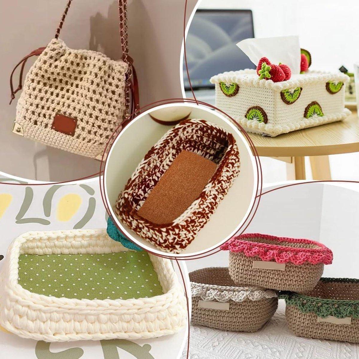 Markenlos Filz Taschenböden für gehäkelte Taschen (6 Stück, 3 Größen)