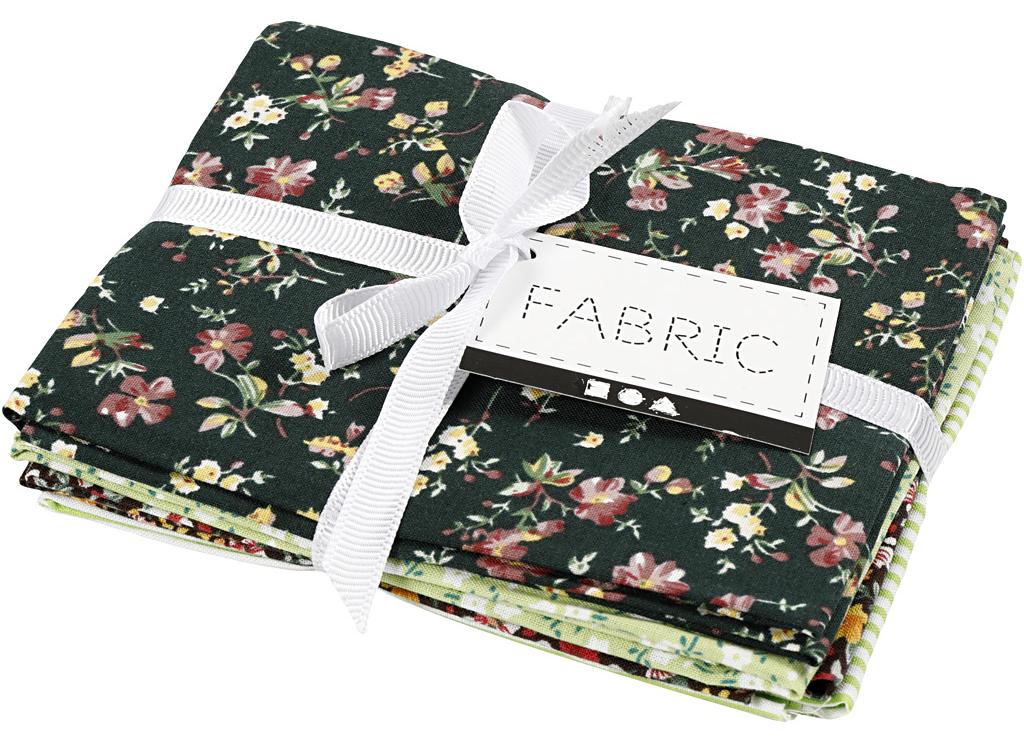 Creativ Company Patchworkstoff grün, 45x55 cm, 4 Stück/1 Bündel 441831