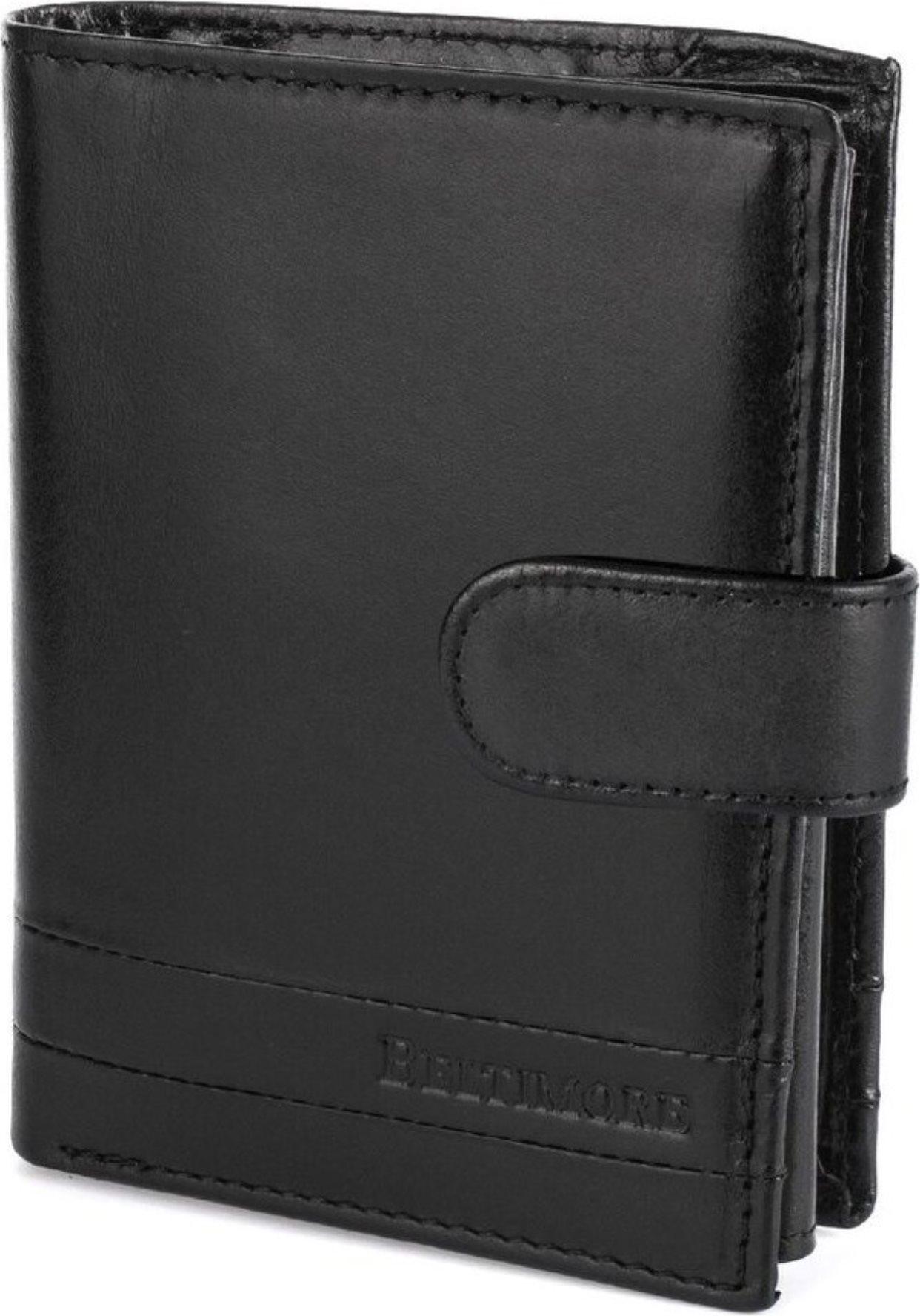 Beltimore Klassische Herren-Geldbörse aus Naturleder, groß, vertikal, schwarz, RFID-geschützt G0668685