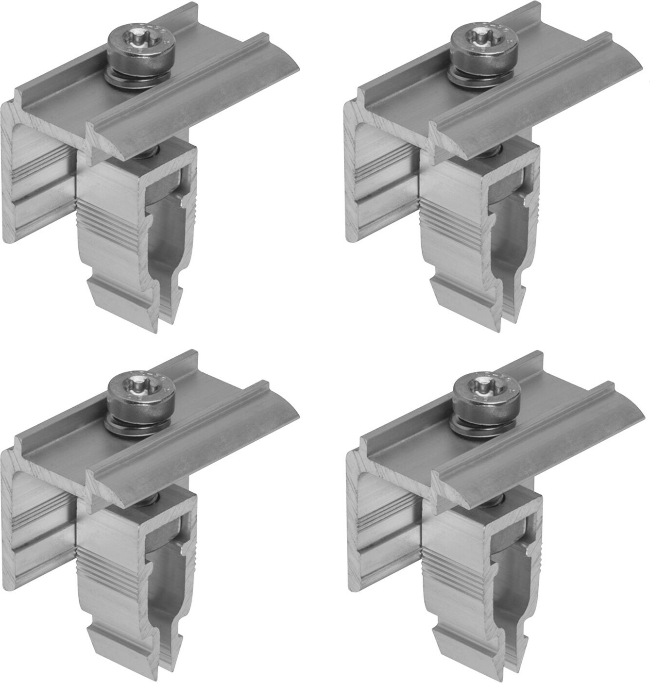 Avoltik 4x ALU Endklemme silber Easy-Click-System 30-45mm Solar PV für Befestigung Schiene avoltik-3335075004
