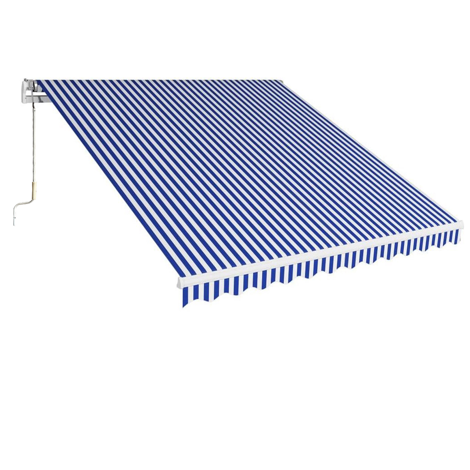 Jopassy Markise Sonnenmarkise Gelenkarmmarkise Balkonmarkise Sonnenschutz Klemmmarkise UV-beständig Fenster Balkone Garten Wasserdicht UV-Schutz Blau 350x300cm RL-HG7344-1-BDb