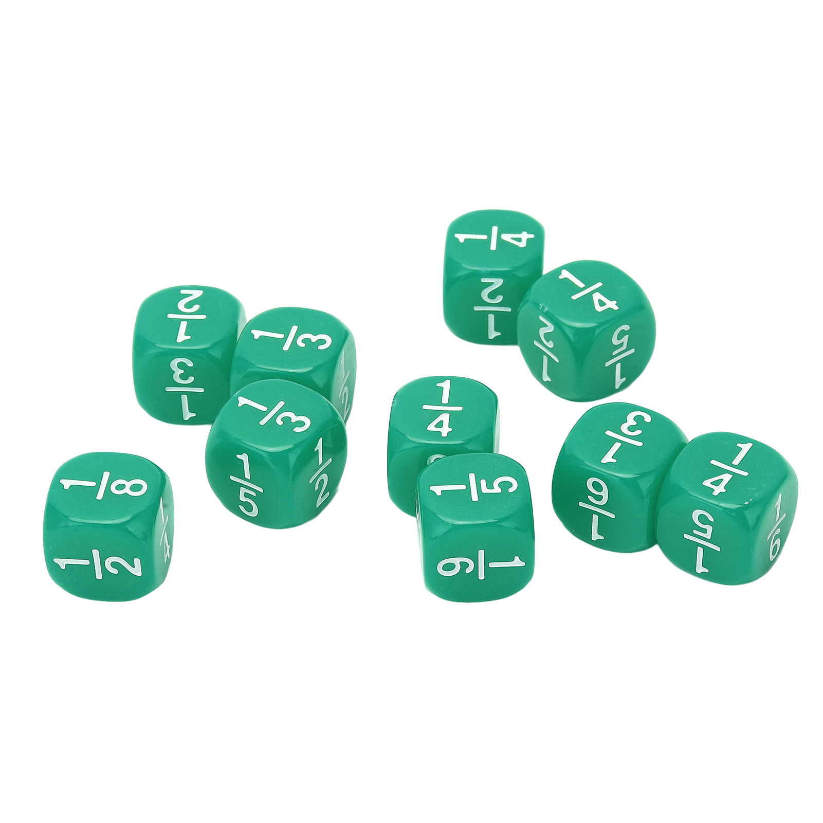 Cocosity Bruch Würfel,Bruch Würfel Klasse Set,Bruch Würfel Set,Mathe Bruch Würfel,Multi Facetten Würfel,Spiel Zubehör