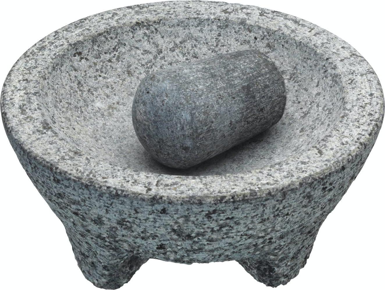 Dripio Mörser aus Granit, 12 x 17 x 22 cm, grau