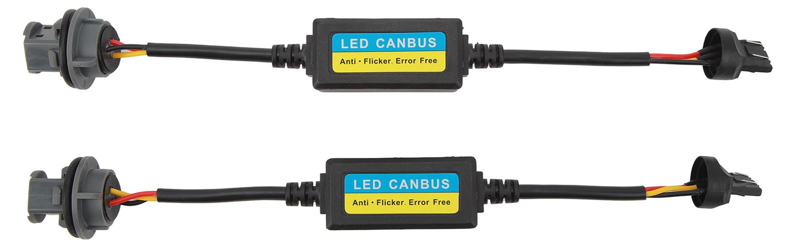 Gistuch 2 Stück Bremslicht-Decoder 12 V Lampe Anti-Flicker-Fehlerunterdrückung für 7443 T20-Stecker