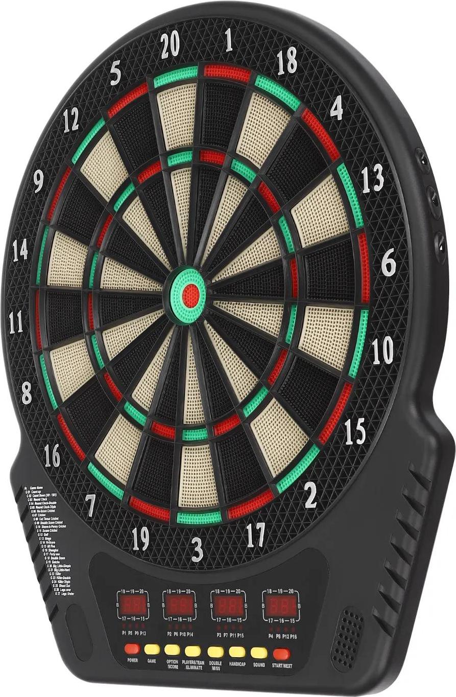 StarTech Dartscheibe - Elektronisch - 6 Pfeile - LED-Display - Automatische Punktezählung - 27 Spiele - Bis zu 16 Spieler - Schwarz