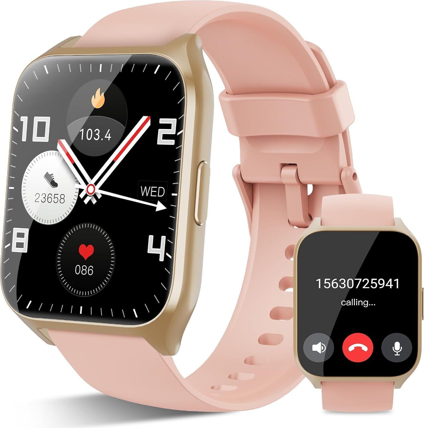 SmartWatch 1,85" HD dotykový displej, Bluetooth hovory, 112 športových režimov, fitness hodinky, meranie tepu, monitor spánku, IP68, iOS Android