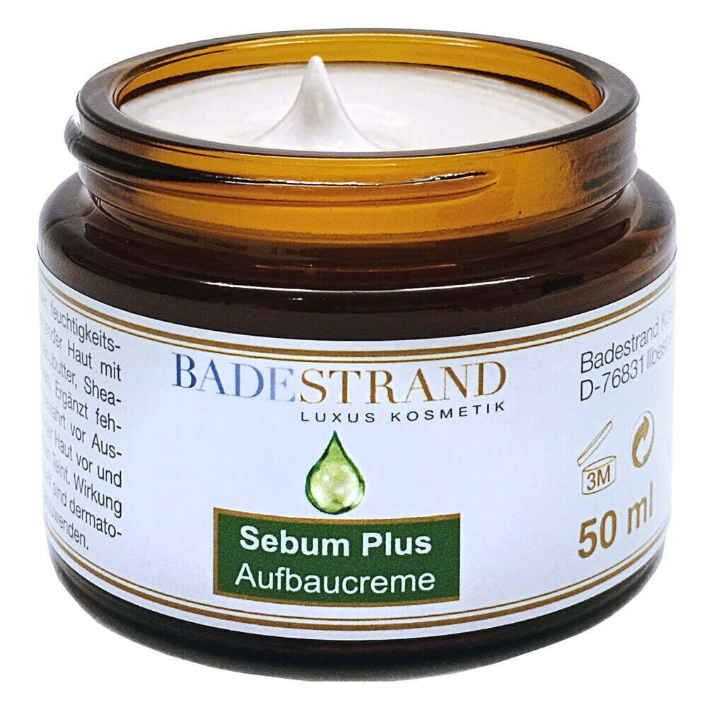 BADESTRAND Luxus Kosmetik Badestrand Sebum Plus Aufbaucreme, Spezialpflege bei sensibler, trockener Haut, 50 ml BSTR45500