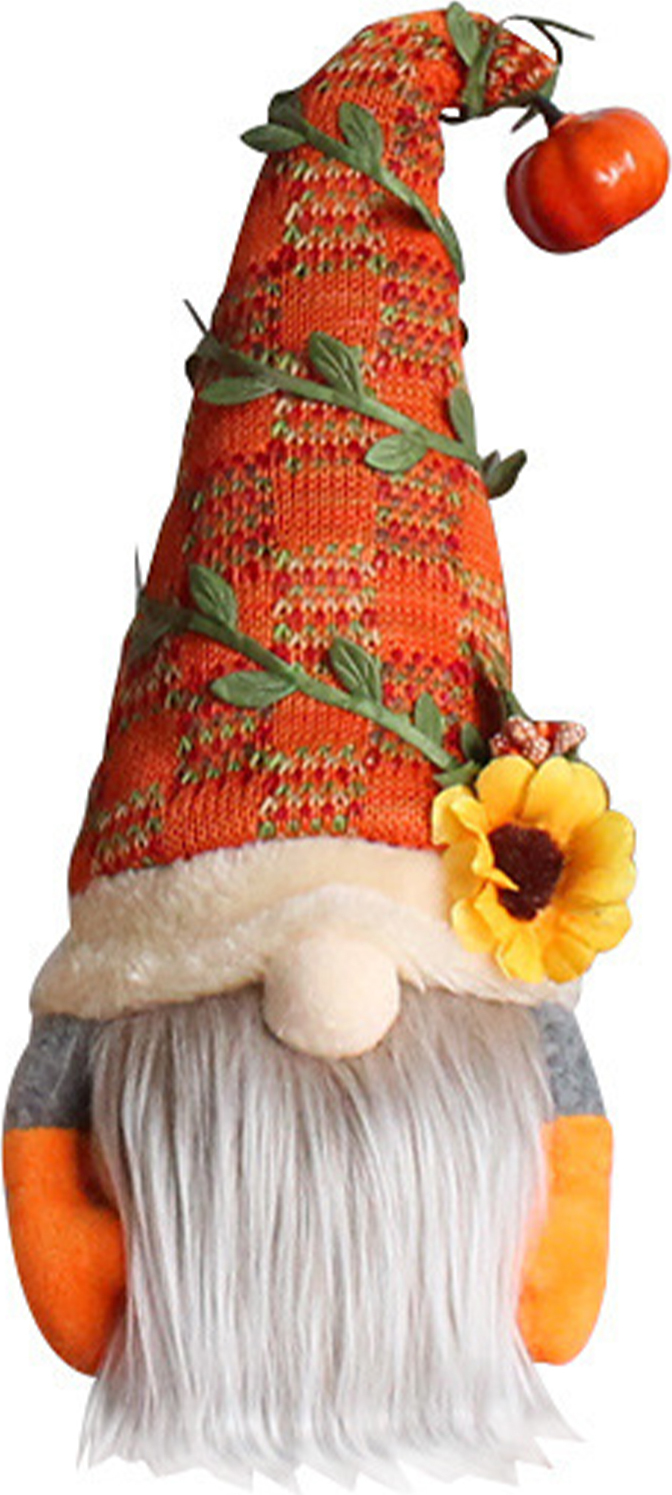 Bmen Gesichtliche Puppe kleine weiche süße gesichtslosen Zwerg -Elf -Kürbis -Dekorationsraum Puppe für Erntefestival-Orange 2685119@Bmen