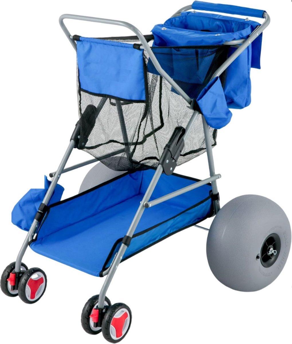 OEM Opvouwbare Strandtrolley mit Luftreifen - Blauw - inkl. Pumpe 2026