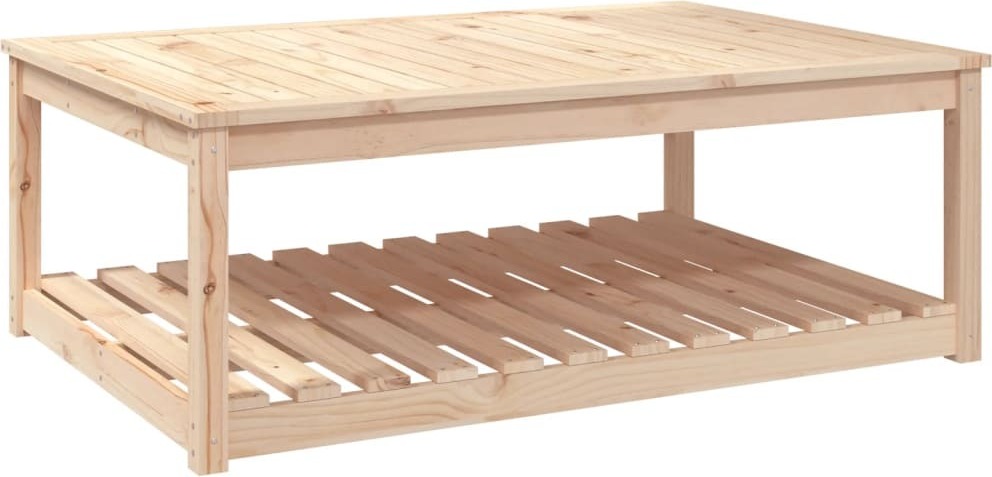 Gartentisch 121x82,5x45 cm Massivholz Kiefer