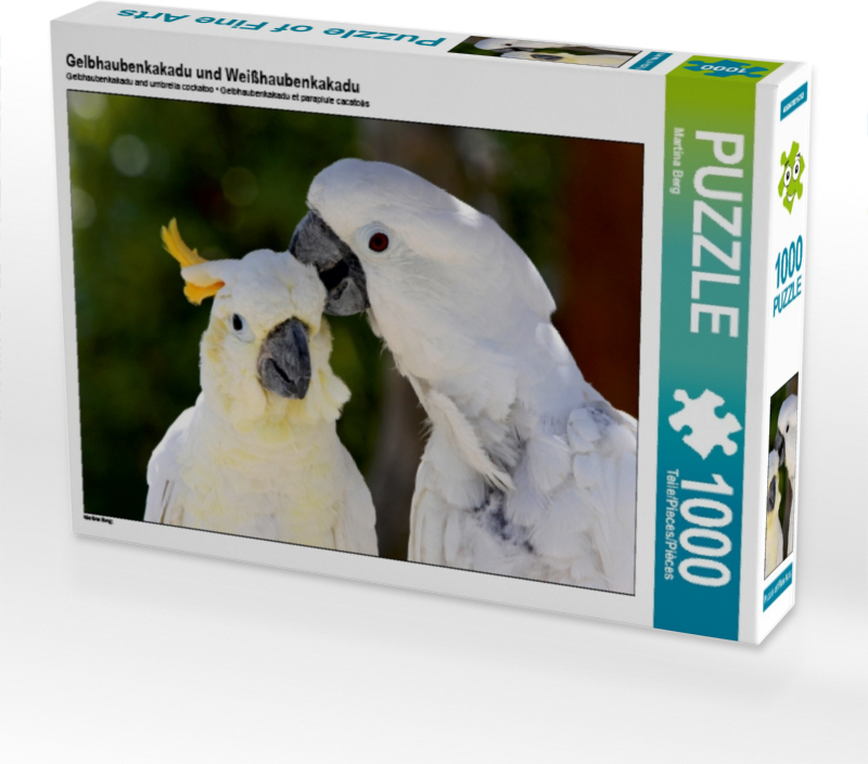 Calvendo Gelbhaubenkakadu und Weißhaubenkakadu 1000 Teile Puzzle quer 640x480mm, Berg Martina; 7380703