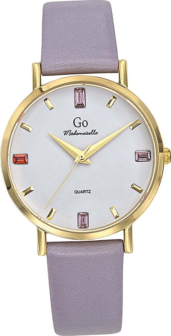 Len dámske náramkové hodinky Girl Only fialové analógové Mademoiselle s koženým remienkom D2UGO699421