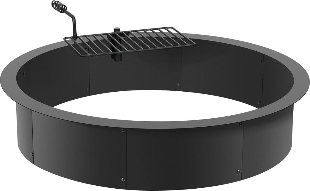VEVOR Fire Pit Ring w/ BBQ Fire Ring 40 Inch Outer Steel DIY Campfire Firepit