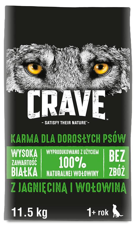 Crave Hund Beutel Adult mit Lamm und Rind, Adult, Rind, Hammelfleisch, 11,5 kg