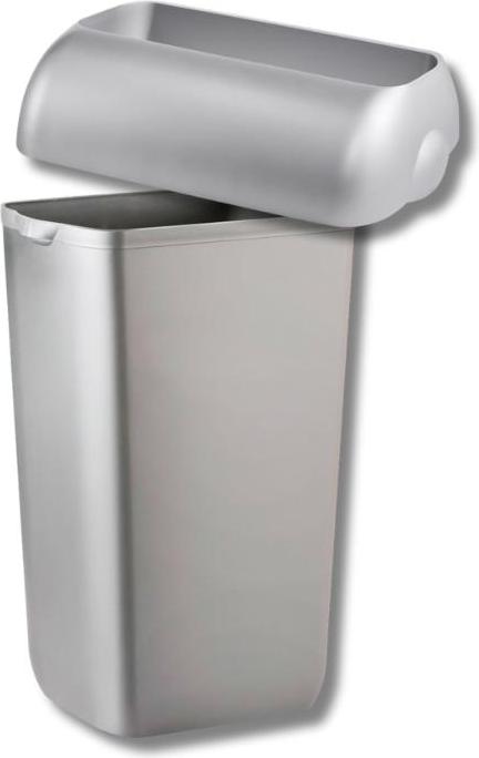 Mar Plast Set - Marplast Mülleimer 23L Satin MP 742 - mit Einwurf-Öffnung Deckel HS000248