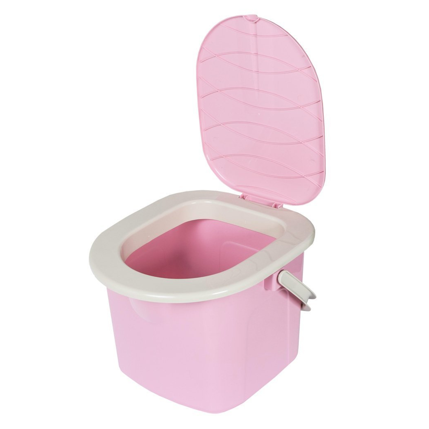 HAGO® Campingtoilette Reiseklo mobiles WC Klo Toilette grau mit Eimer und Deckel 
