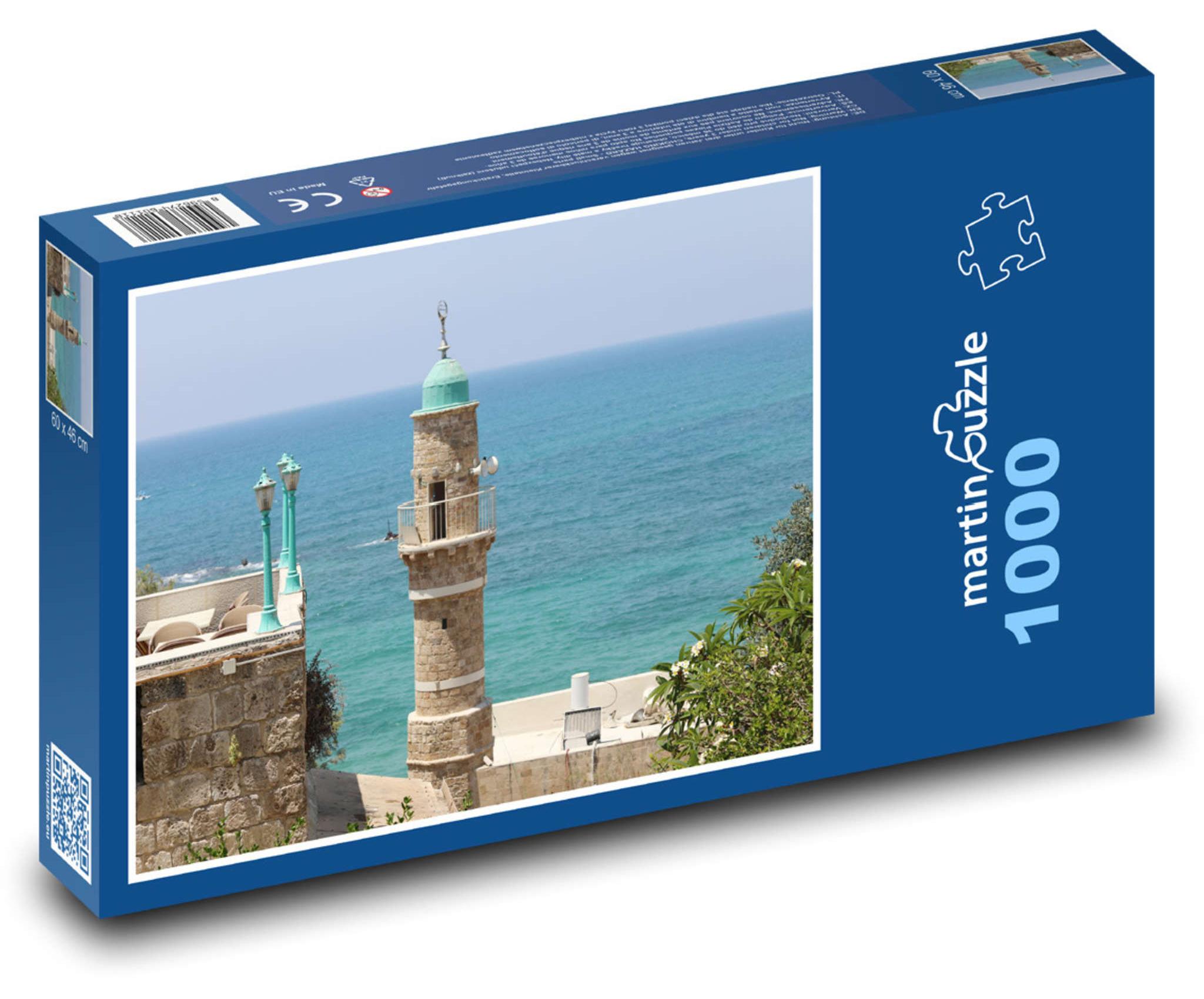 MCprint Puzzle 1000 Israelische Küste mit Leuchtturm - martinpuzzle